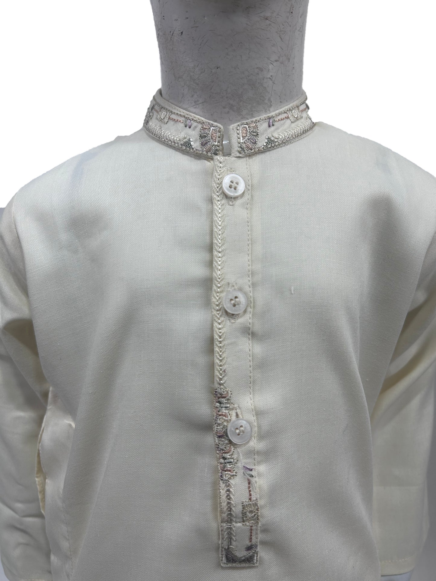 2Yrs - 14Yrs AB Cream Boys Kameez Shalwar BKS136