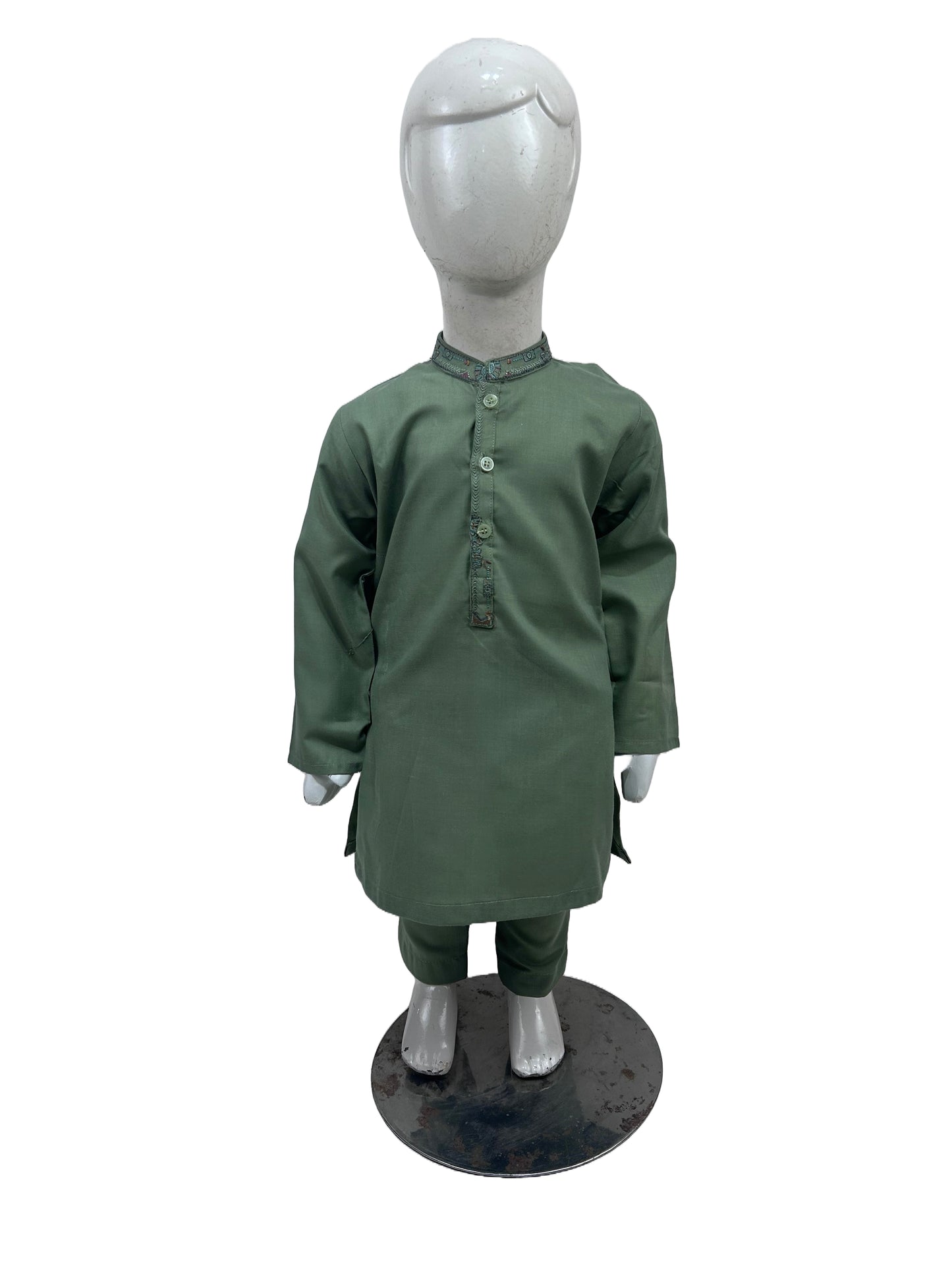 2Yrs - 14Yrs AB Green Boys Kameez Shalwar BKS138