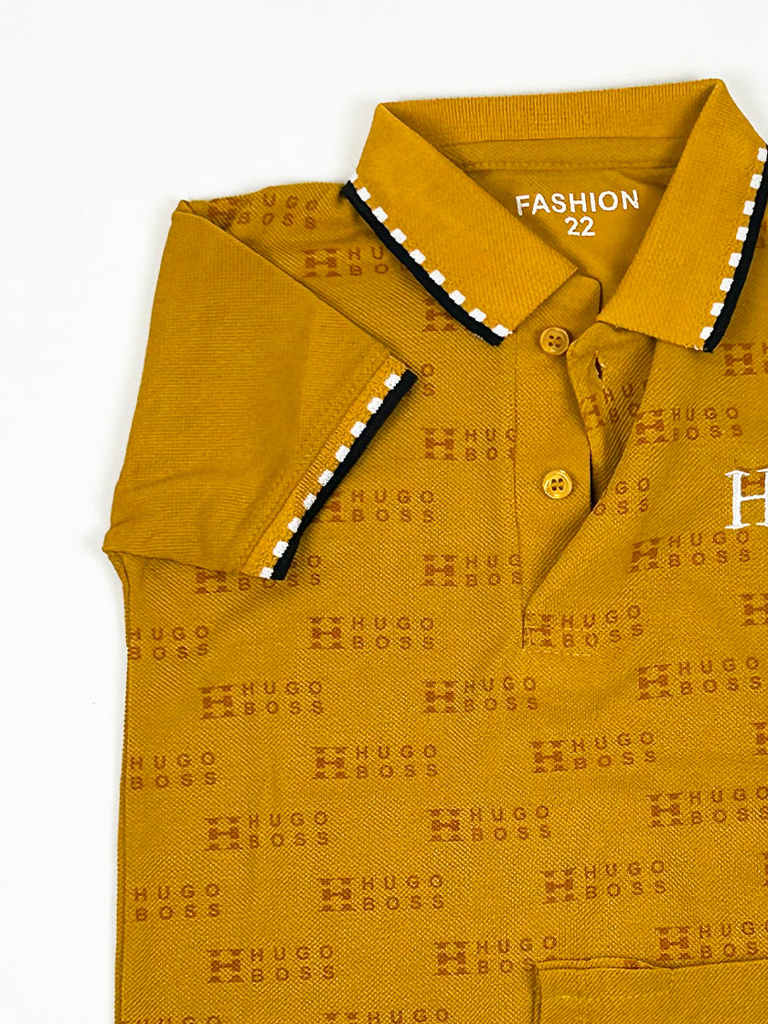 4Yrs - 8Yrs Mustard Polo T-Shirt For Boys BTS81