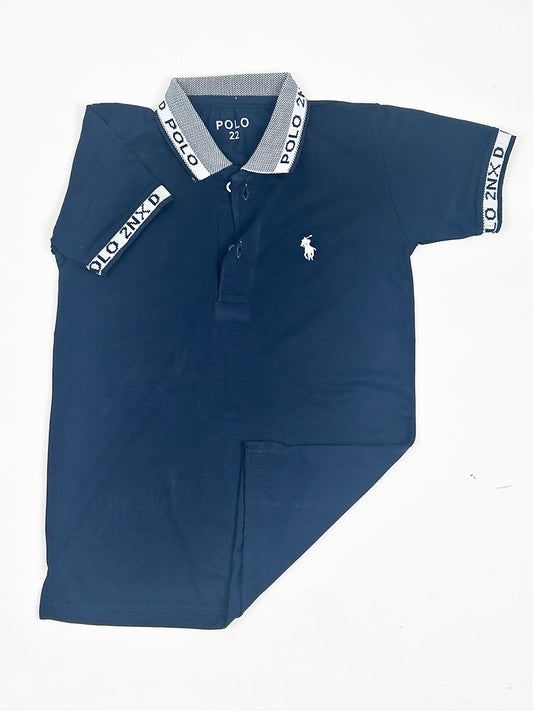 4Yrs - 8Yrs Dark Navy Blue Polo T-Shirt For Boys BTS83