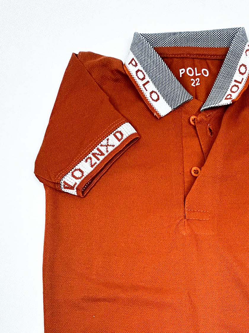 4Yrs - 8Yrs Burnt Orange Polo T-Shirt For Boys BTS84