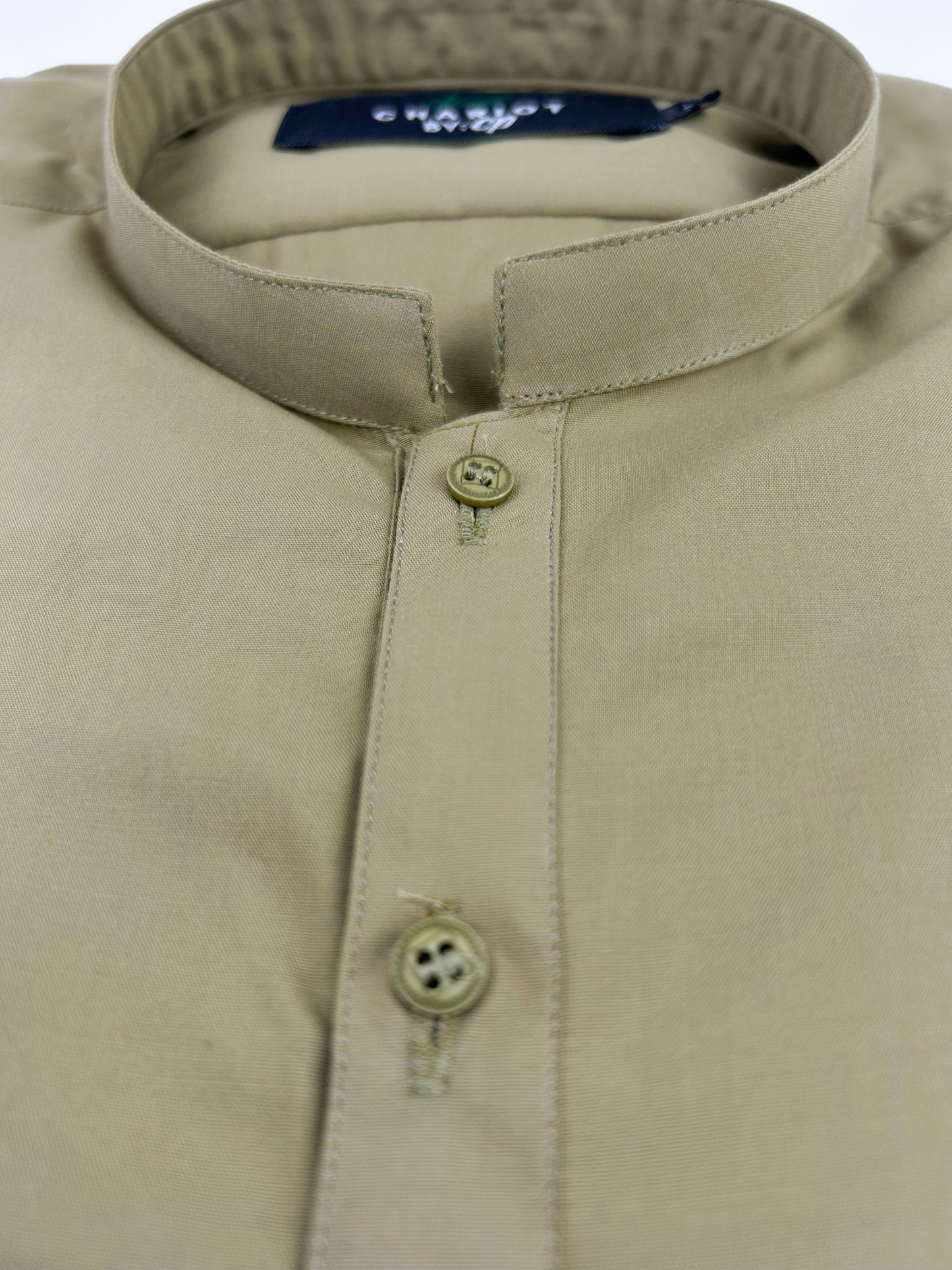751/1-1 Olive Green Stitched Suit Kameez Shalwar For Men MSK167
