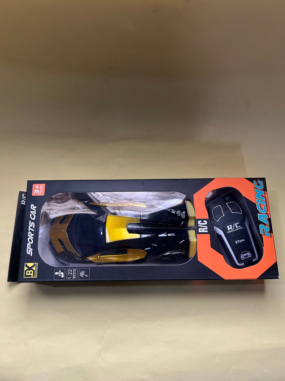 Yellow Rechargeable / Cell Operated High-Speed RC Car for Kids KTY211