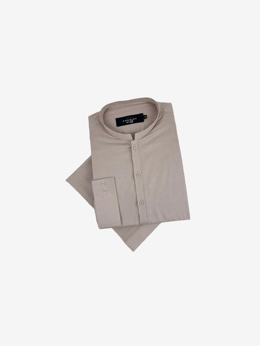 756-1 Beige 100% Cotton Stitched Suit Kameez Shalwar For Men MSK152