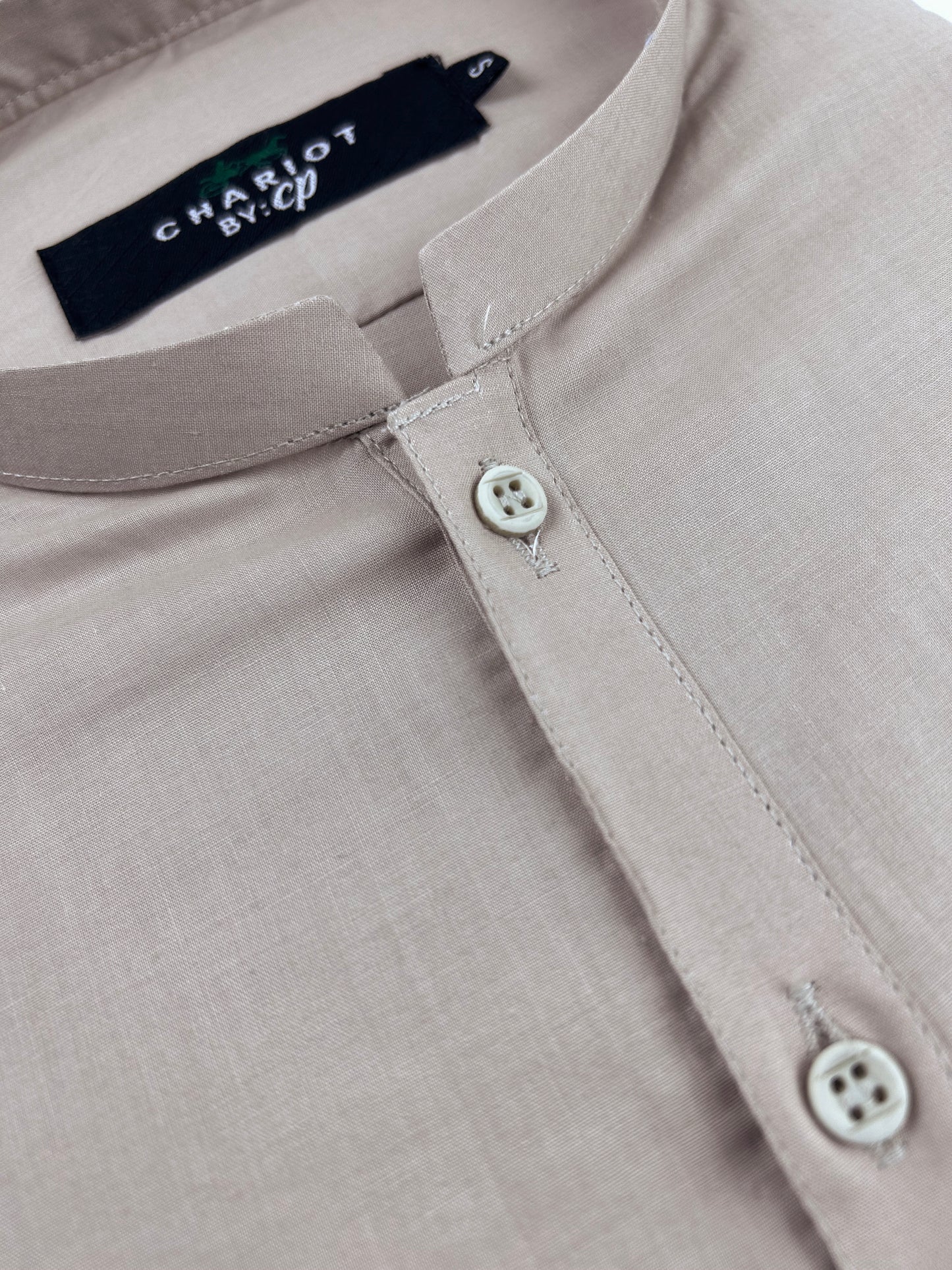 756-1 Beige 100% Cotton Stitched Suit Kameez Shalwar For Men MSK152
