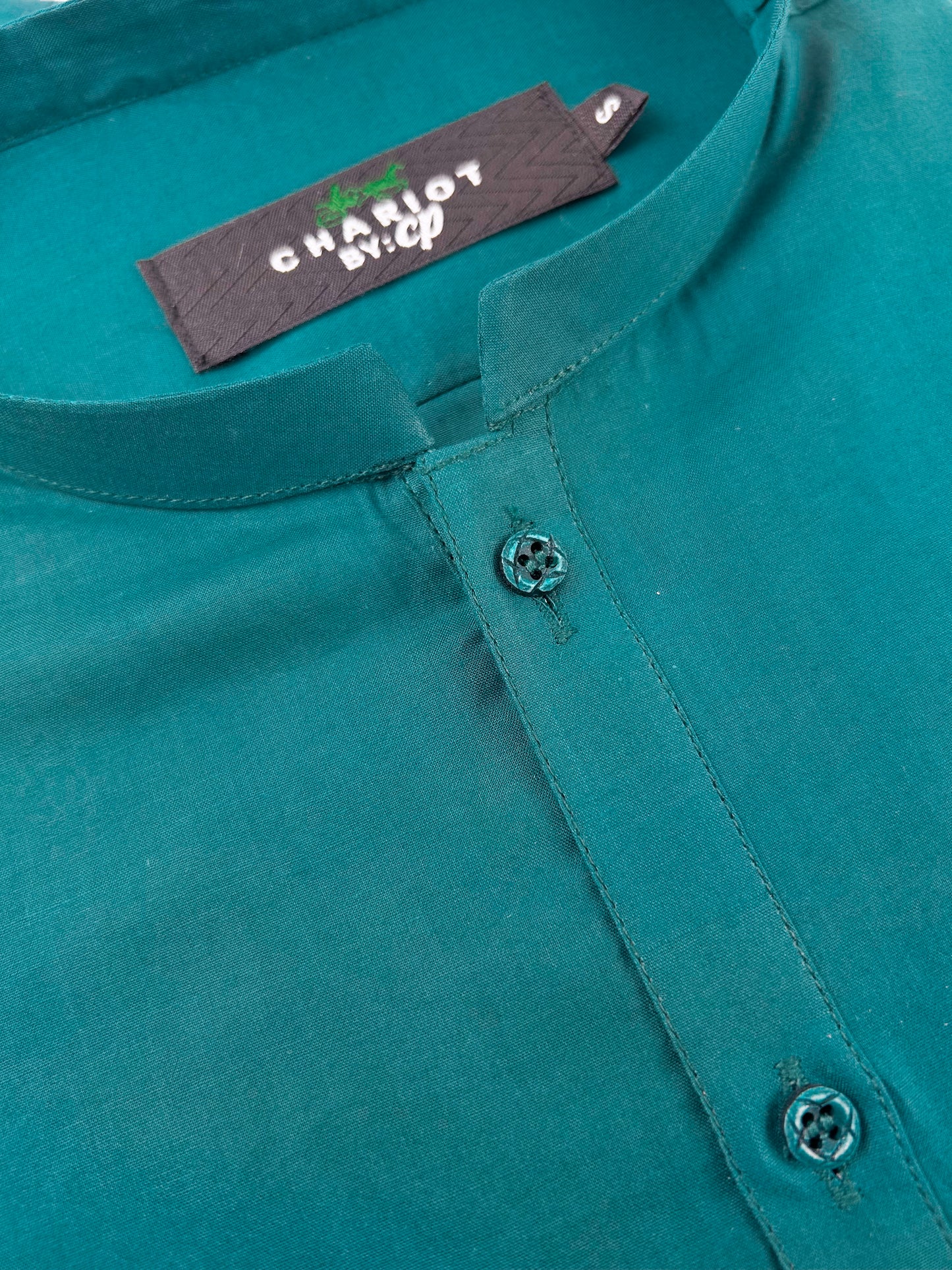 756-3 Teal 100% Cotton Stitched Suit Kameez Shalwar For Men MSK154