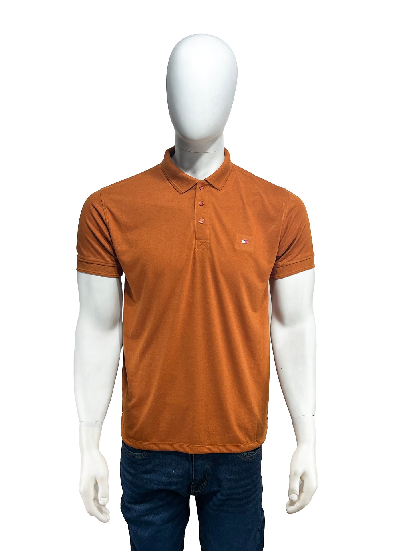 Rust Plain Polo T-Shirt For Men MTS254