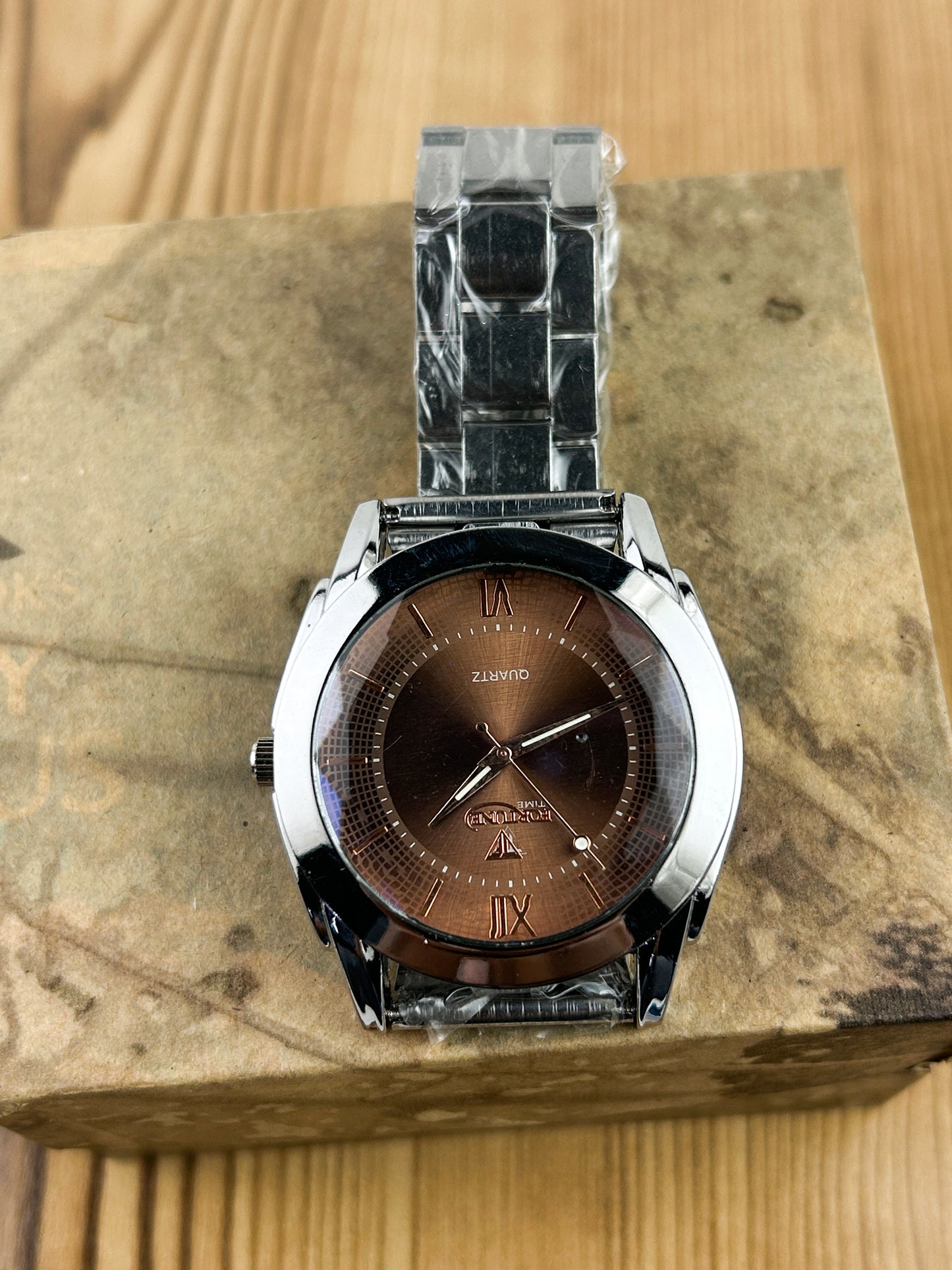 Silver Stainless Steel Watch For Men MW129