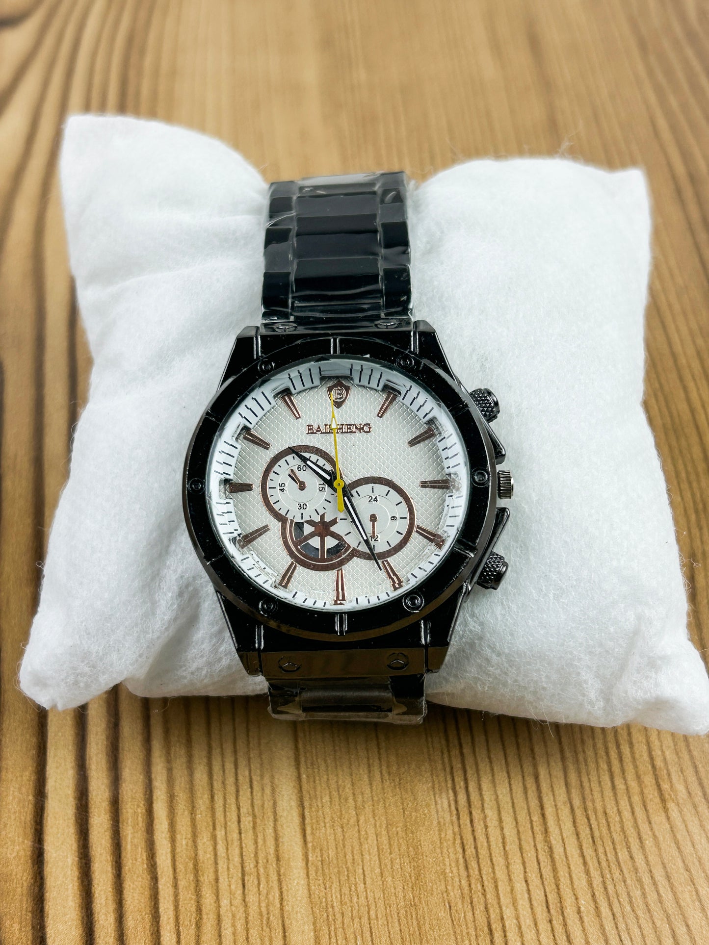Black Stainless Steel Watch For Men MW132