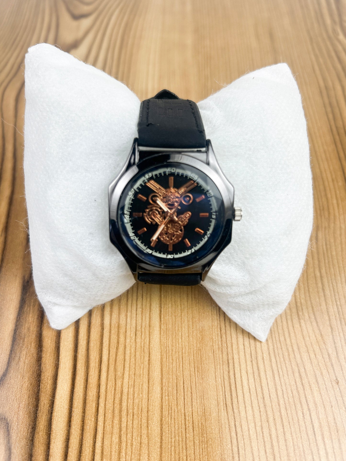 Black Strap Watch For Men MW143