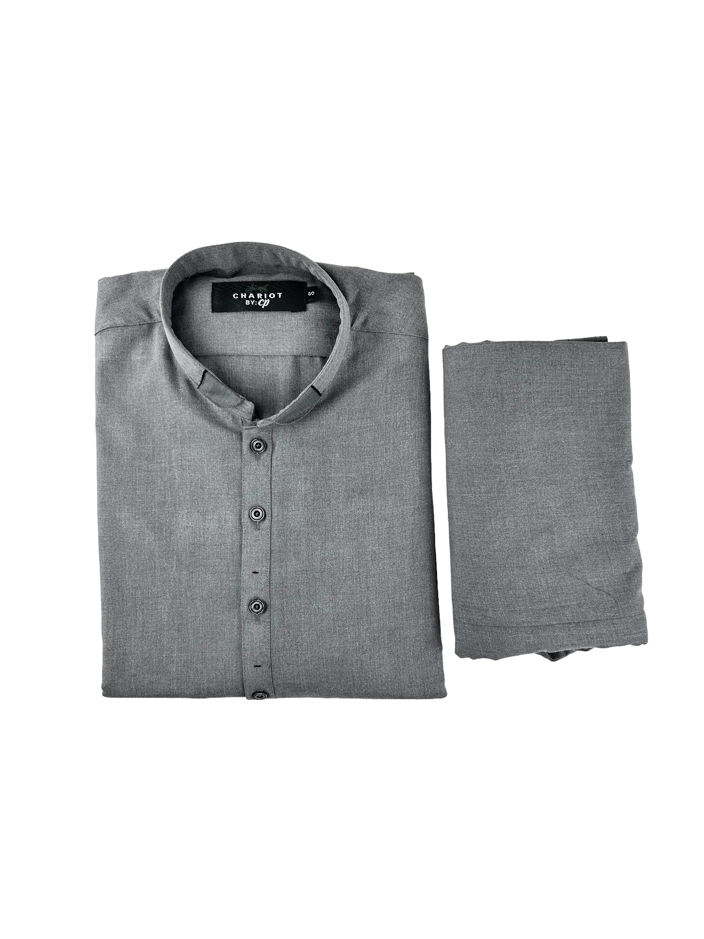750- 01 Dark Grey Stitched Suit Kameez Shalwar For Men MSK192