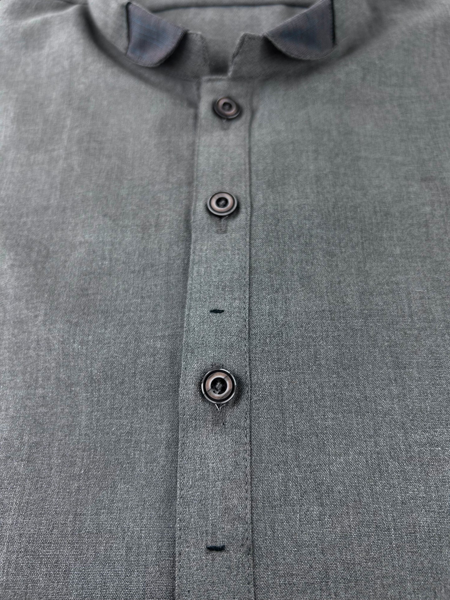 750- 01 Dark Grey Stitched Suit Kameez Shalwar For Men MSK192