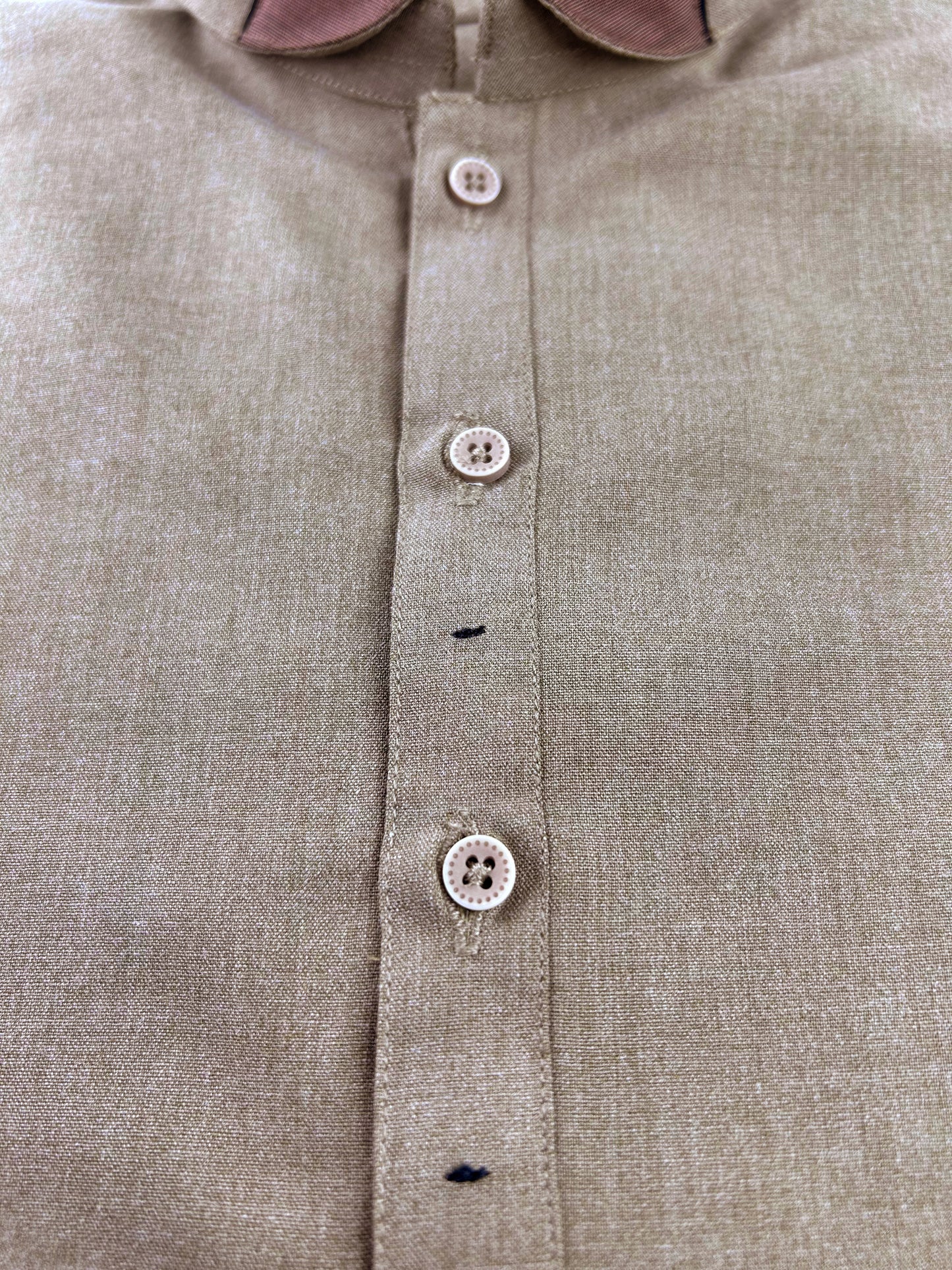750- 03 Light Brown Stitched Suit Kameez Shalwar For Men MSK194