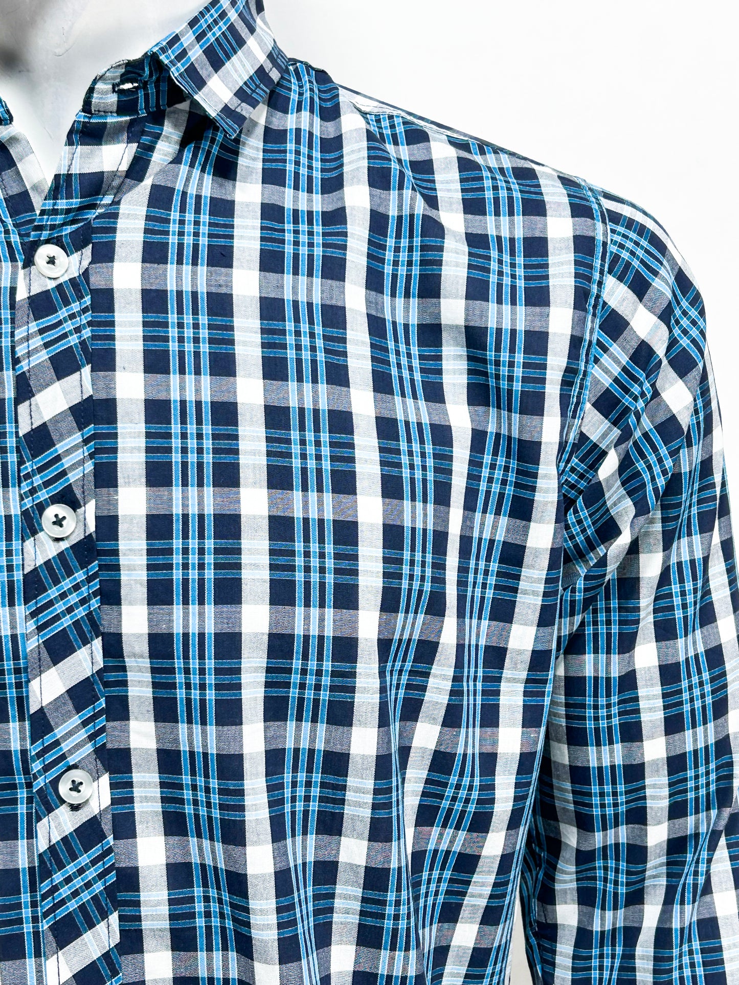Blue Checks Casual Shirt For Men MCS30