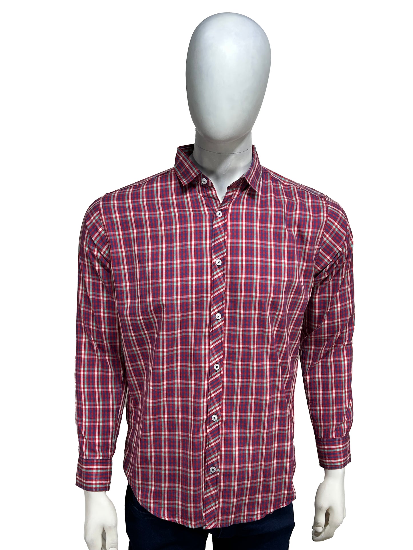 Red Checks Casual Shirt For Men MCS36