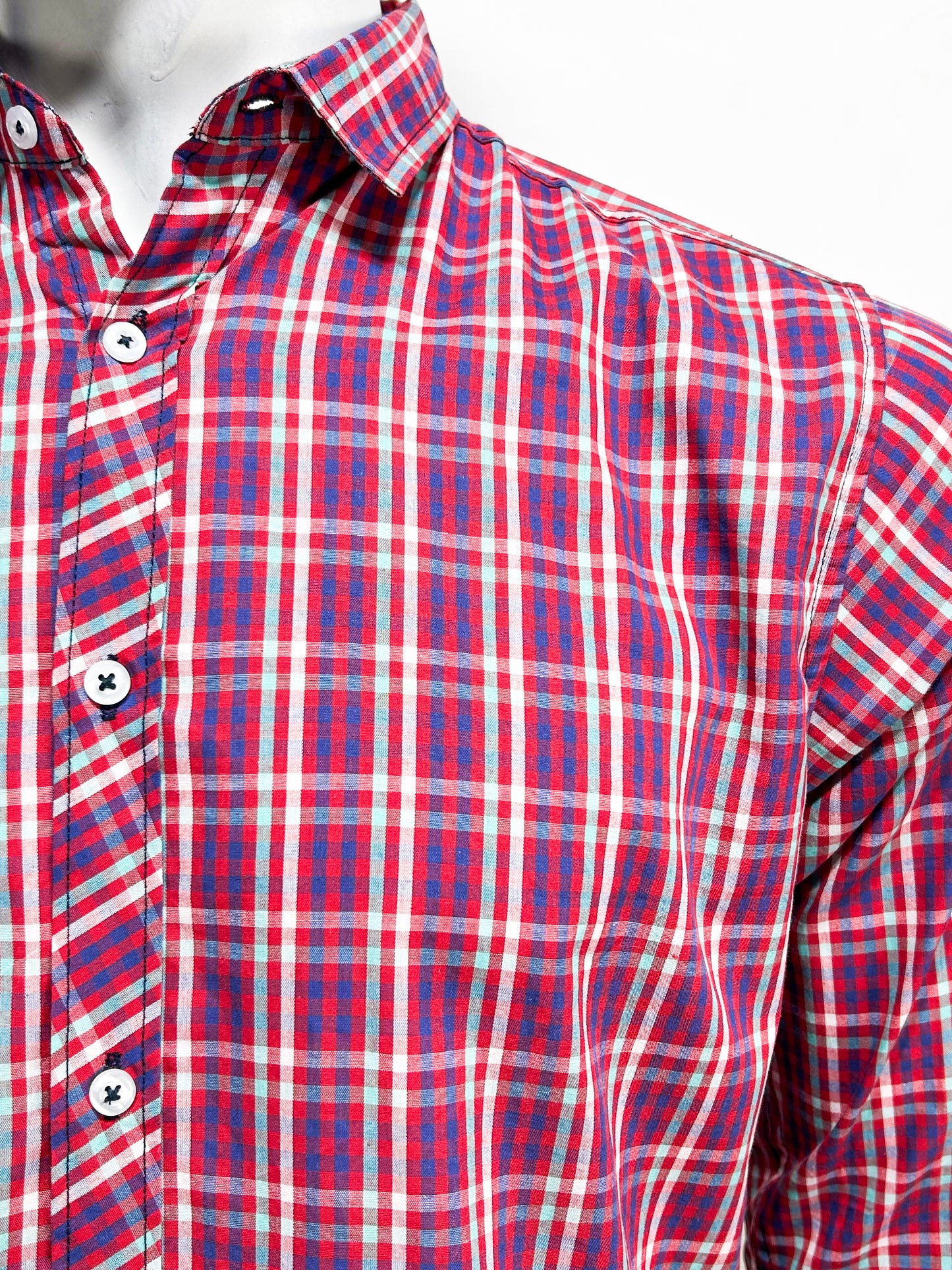 Red Checks Casual Shirt For Men MCS36