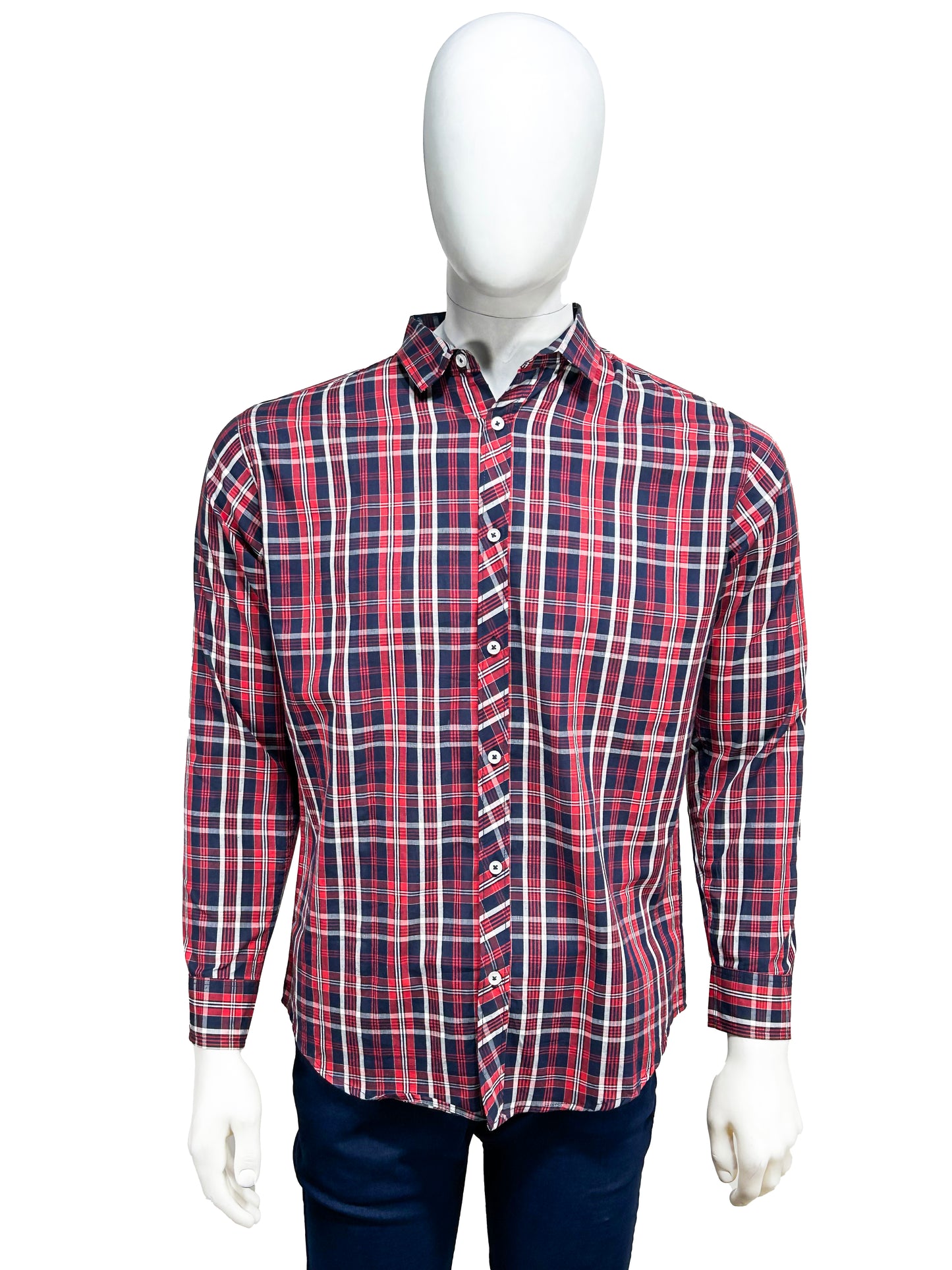 Red Checks Casual Shirt For Men MCS37