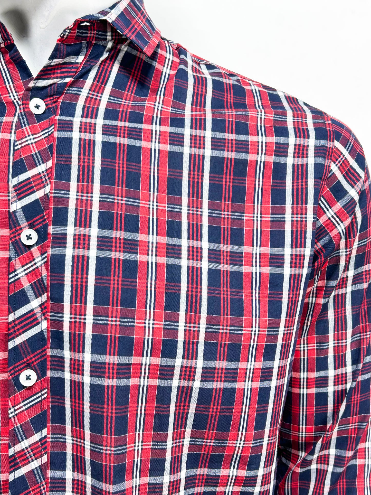 Red Checks Casual Shirt For Men MCS37