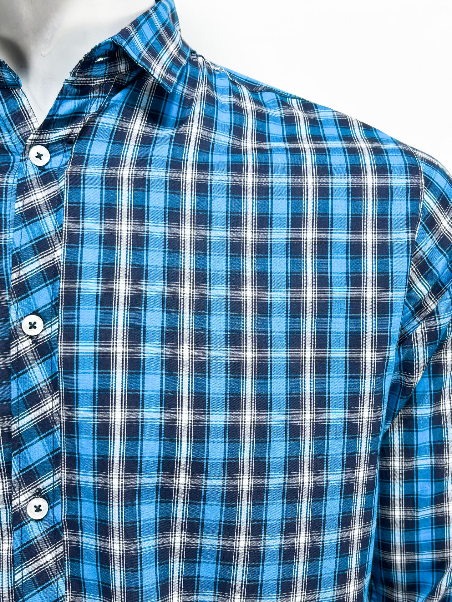 Blue Checks Casual Shirt For Men MCS35