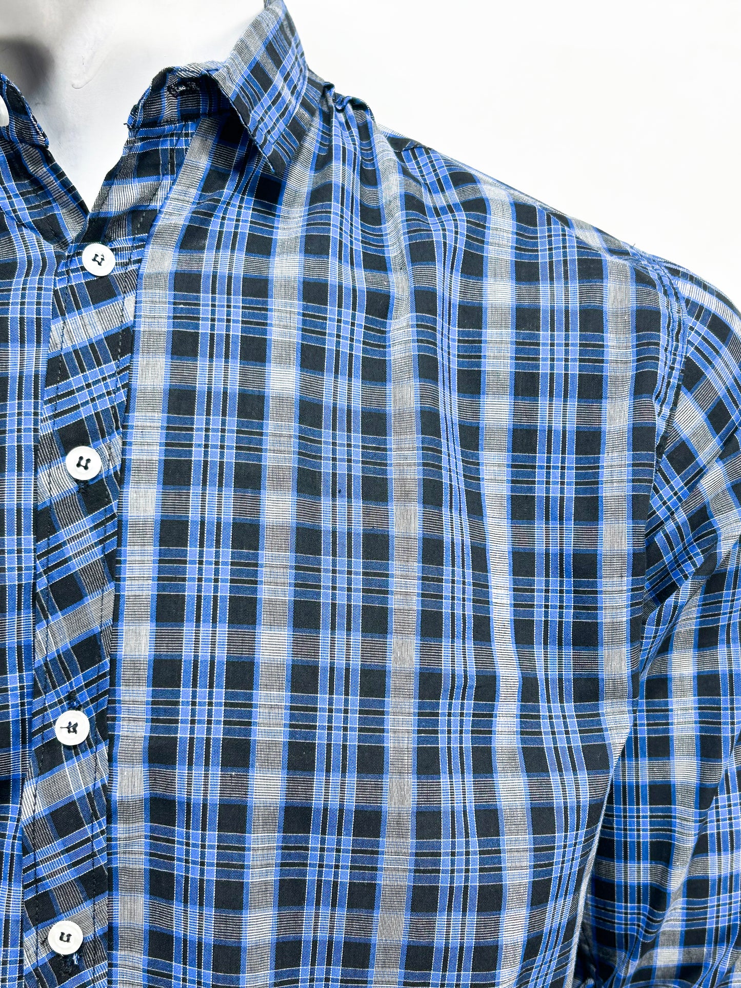 Blue Checks Casual Shirt For Men MCS38