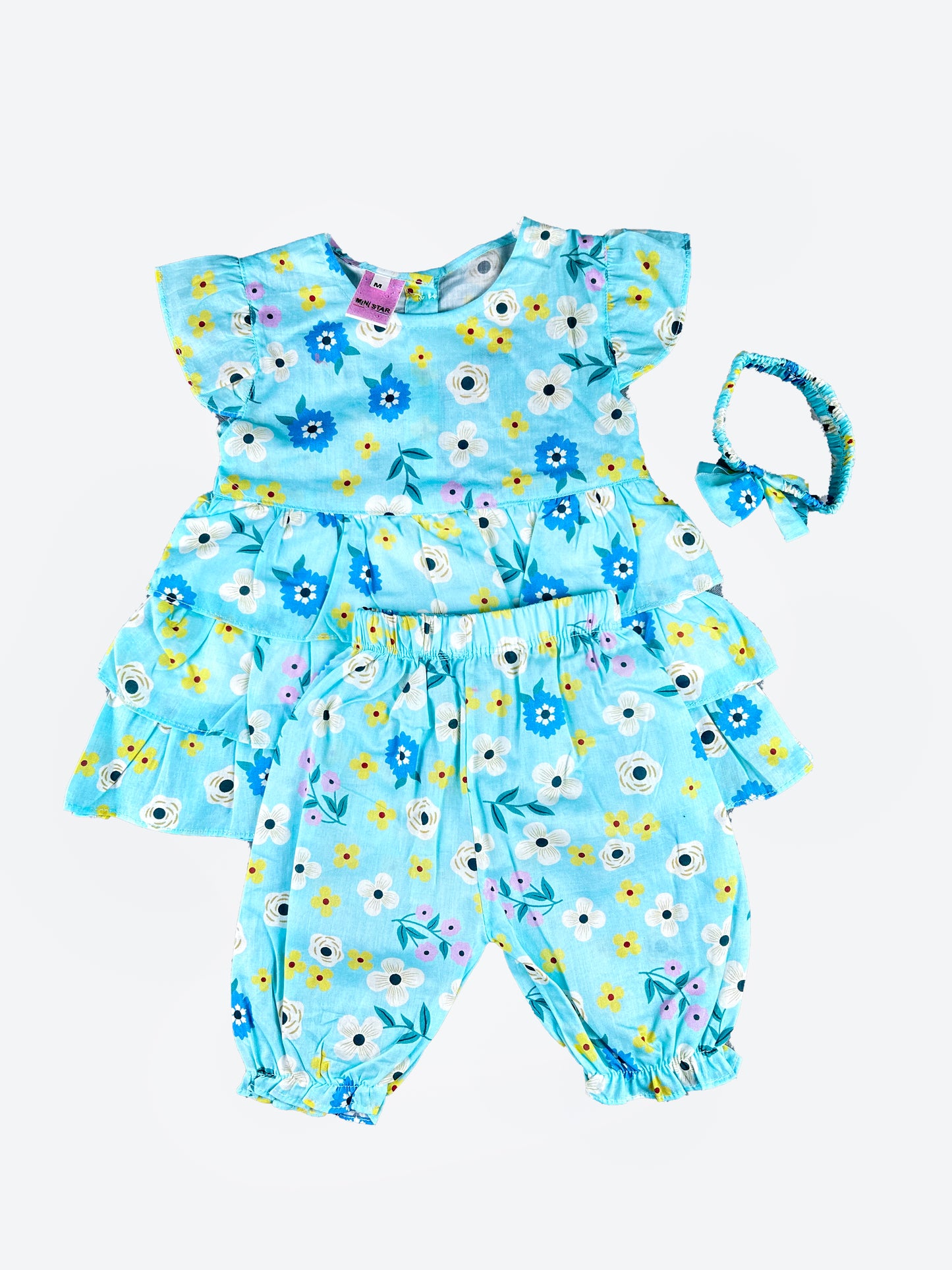 1Yr - 4Yrs Cyan Girl Blossom Breeze Suit For Girls BG GS242