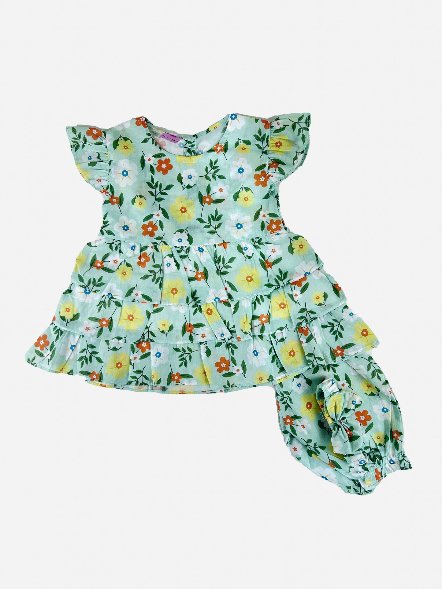 1Yr - 4Yrs Green Girl Blossom Breeze Suit For Girls BG GS245