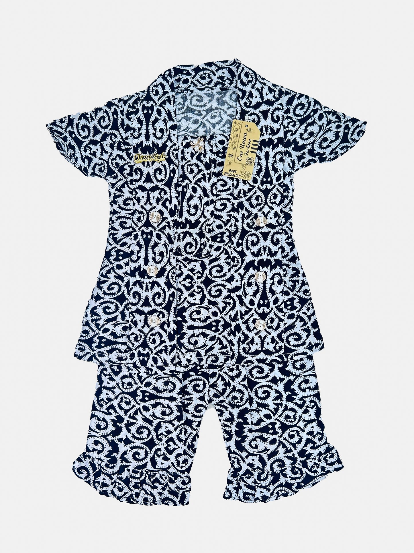 1Yrs - 4Yrs Black Frock For Girls RZ linen GF16