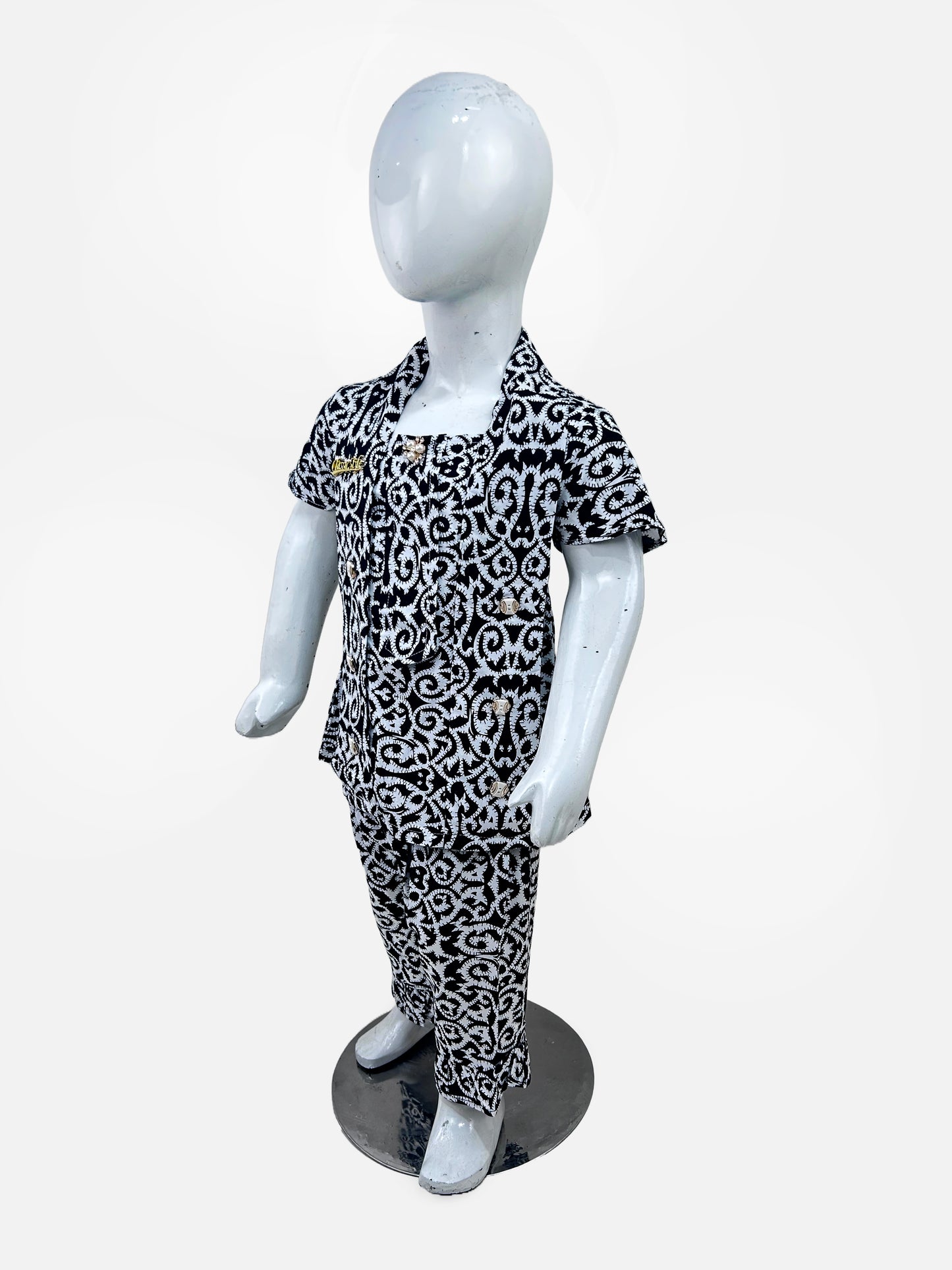 1Yrs - 4Yrs Black Frock For Girls RZ linen GF16