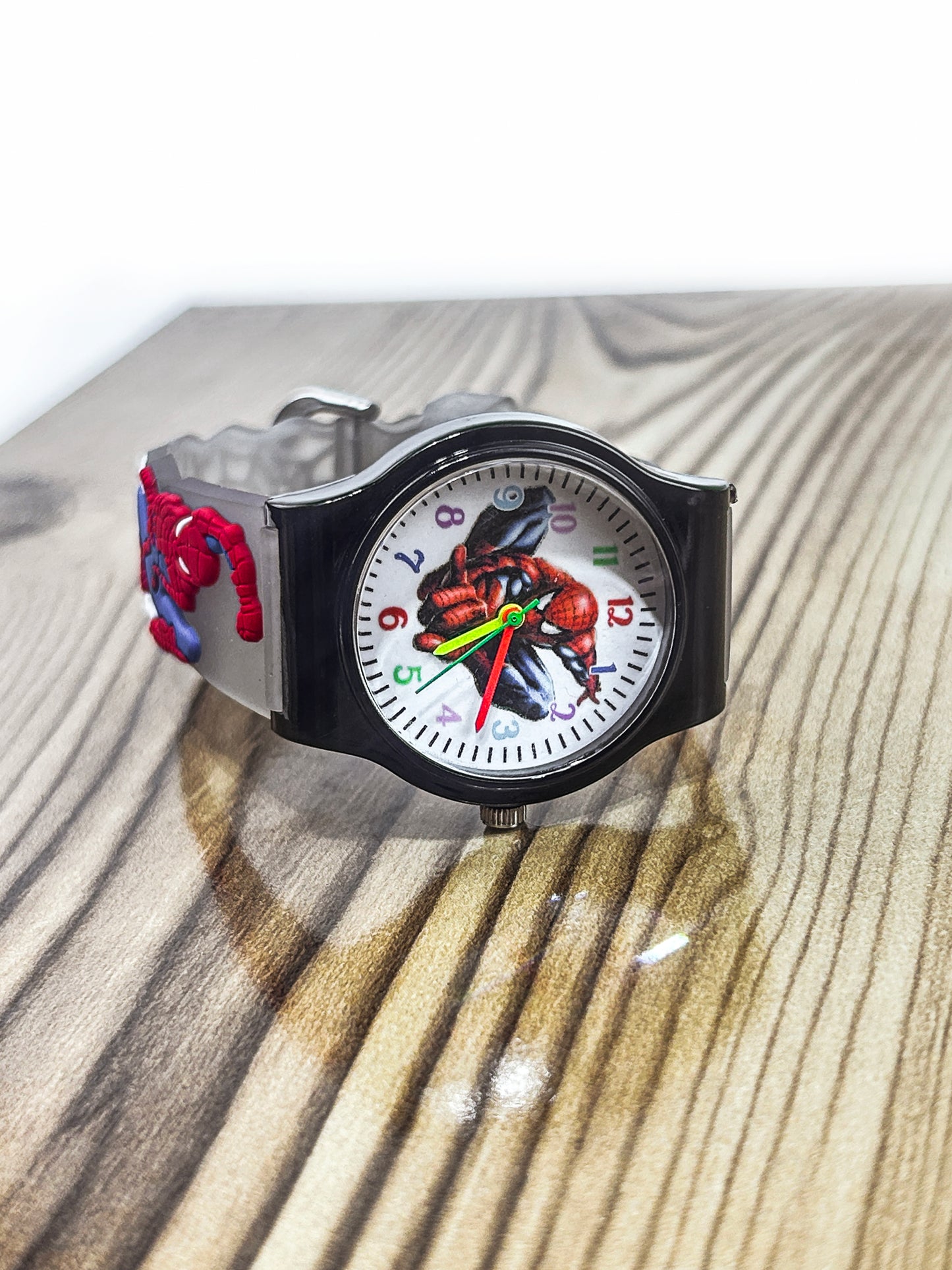 Black Spiderman Wrist Watch For Boys KWW40