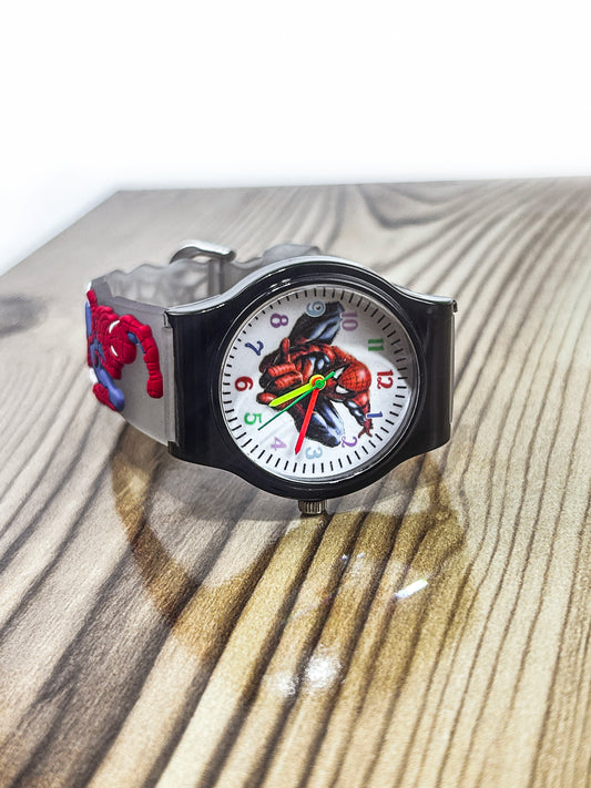Black Spiderman Wrist Watch For Boys KWW40