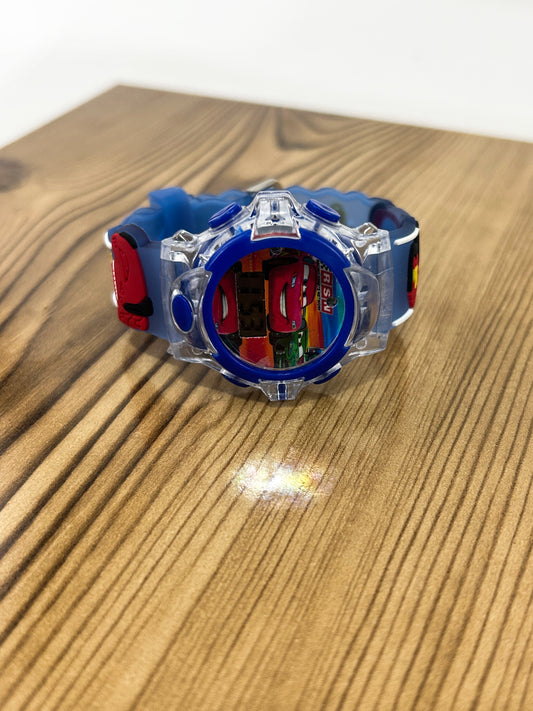 Car Blue Wrist Watch For Boys KWW55