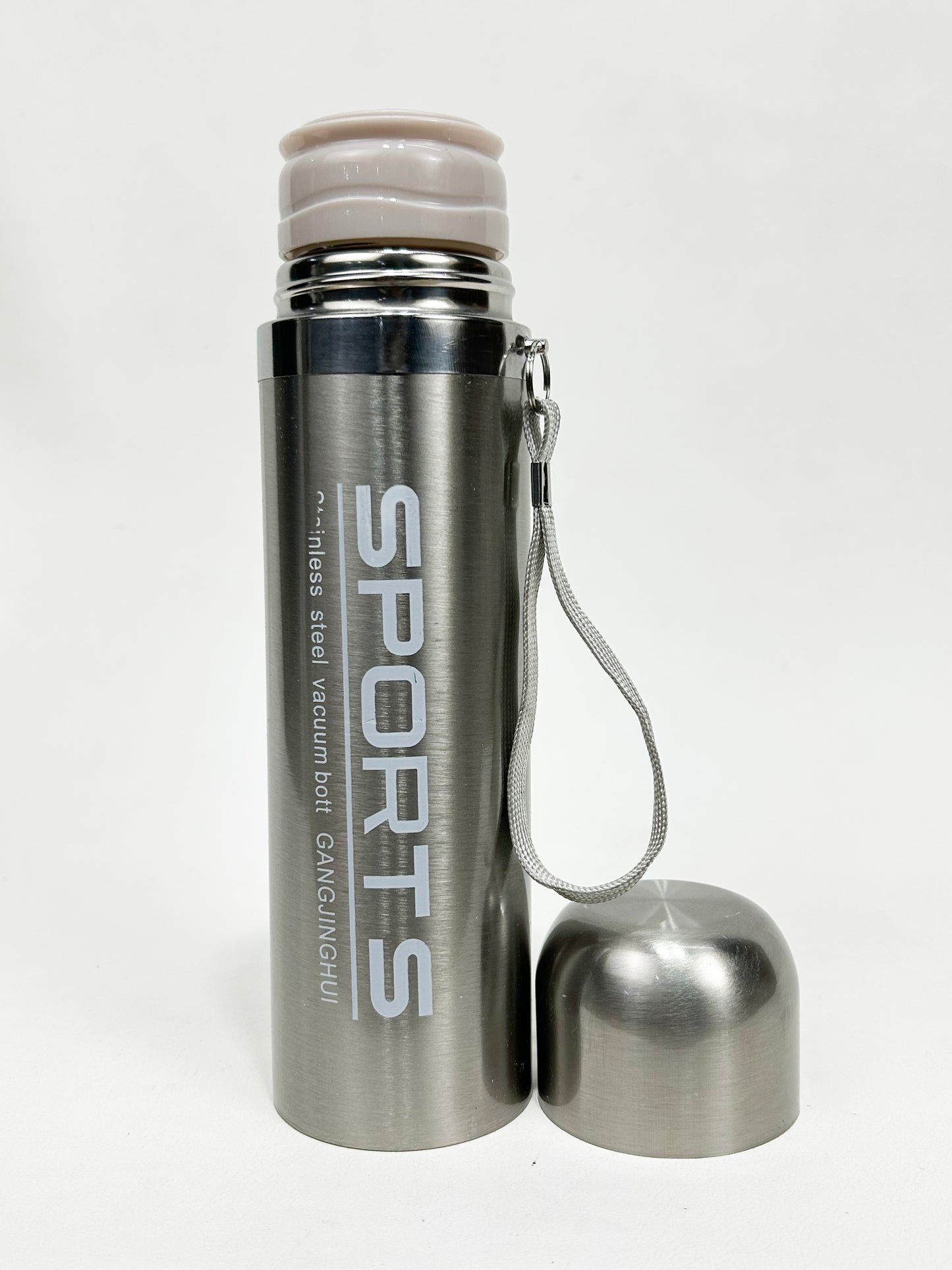 Grey Stainless Steel Vacuum Bottle Sports 500 ML D-57