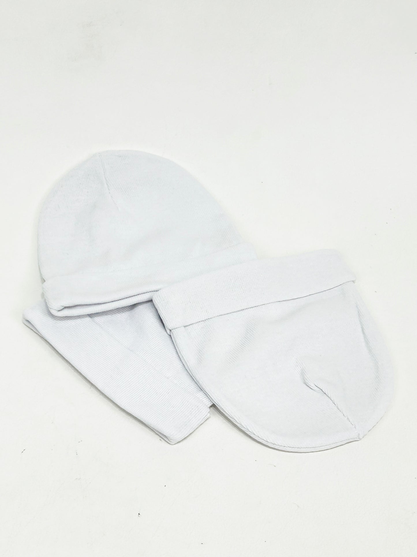 Pack Of 3 White Beanie Cap For Newborn NBC11