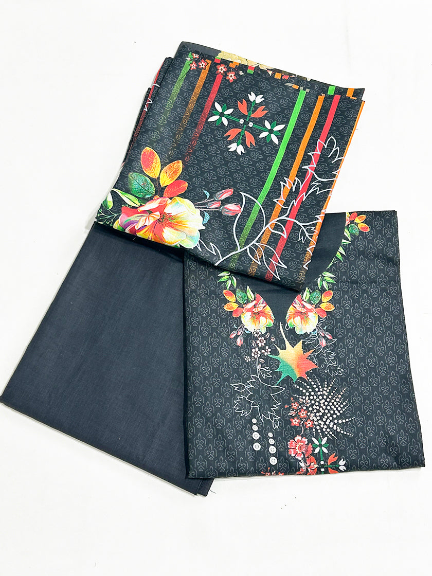 3Pcs Unstitched Digital Lawn Suit For Women WU117