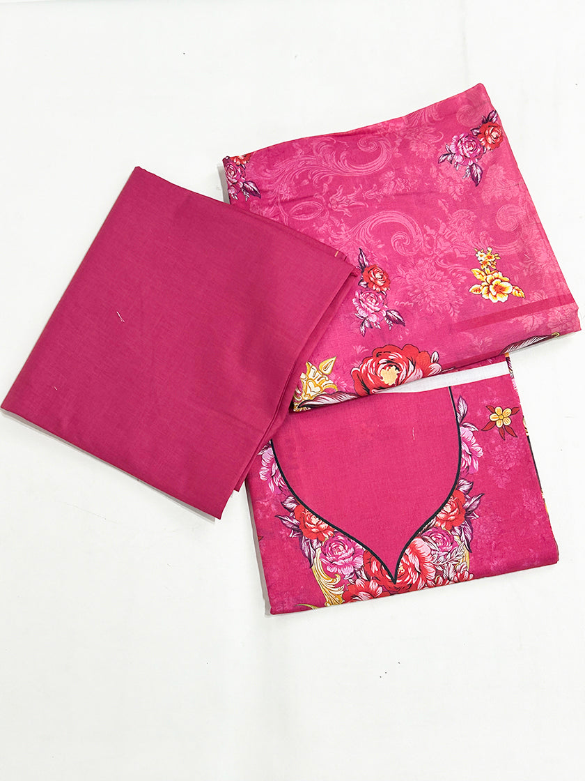 3Pcs Unstitched Digital Lawn Suit For Women WU109