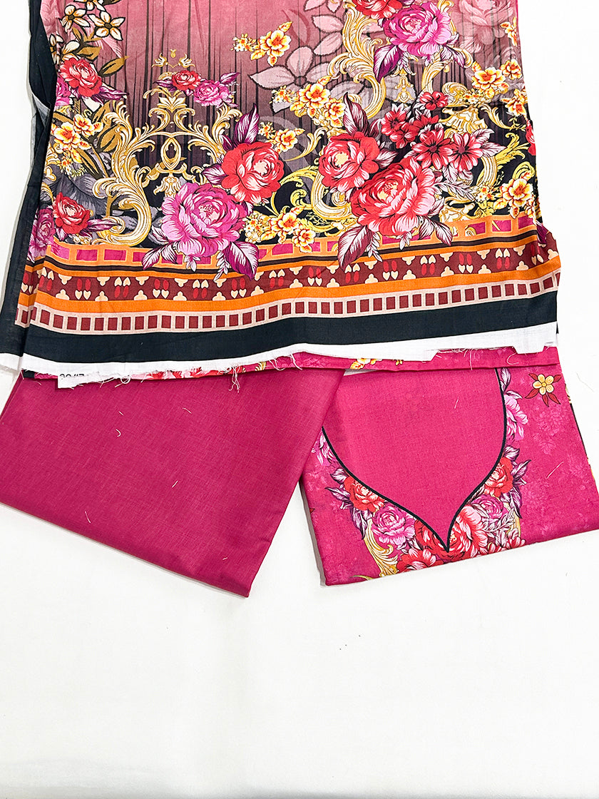 3Pcs Unstitched Digital Lawn Suit For Women WU109