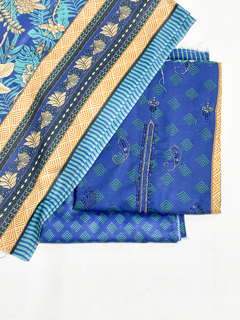 3Pcs Unstitched Digital Lawn Suit For Women WU95
