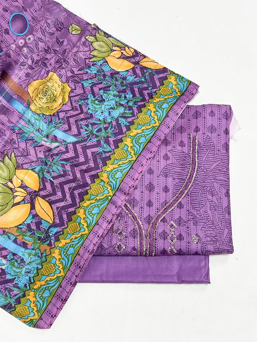 3Pcs Unstitched Digital Lawn Suit For Women WU107