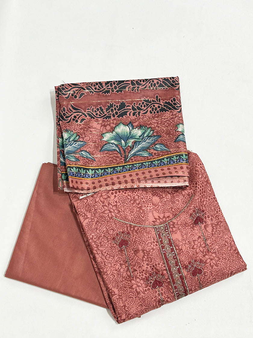 3Pcs Unstitched Digital Lawn Suit For Women WU104