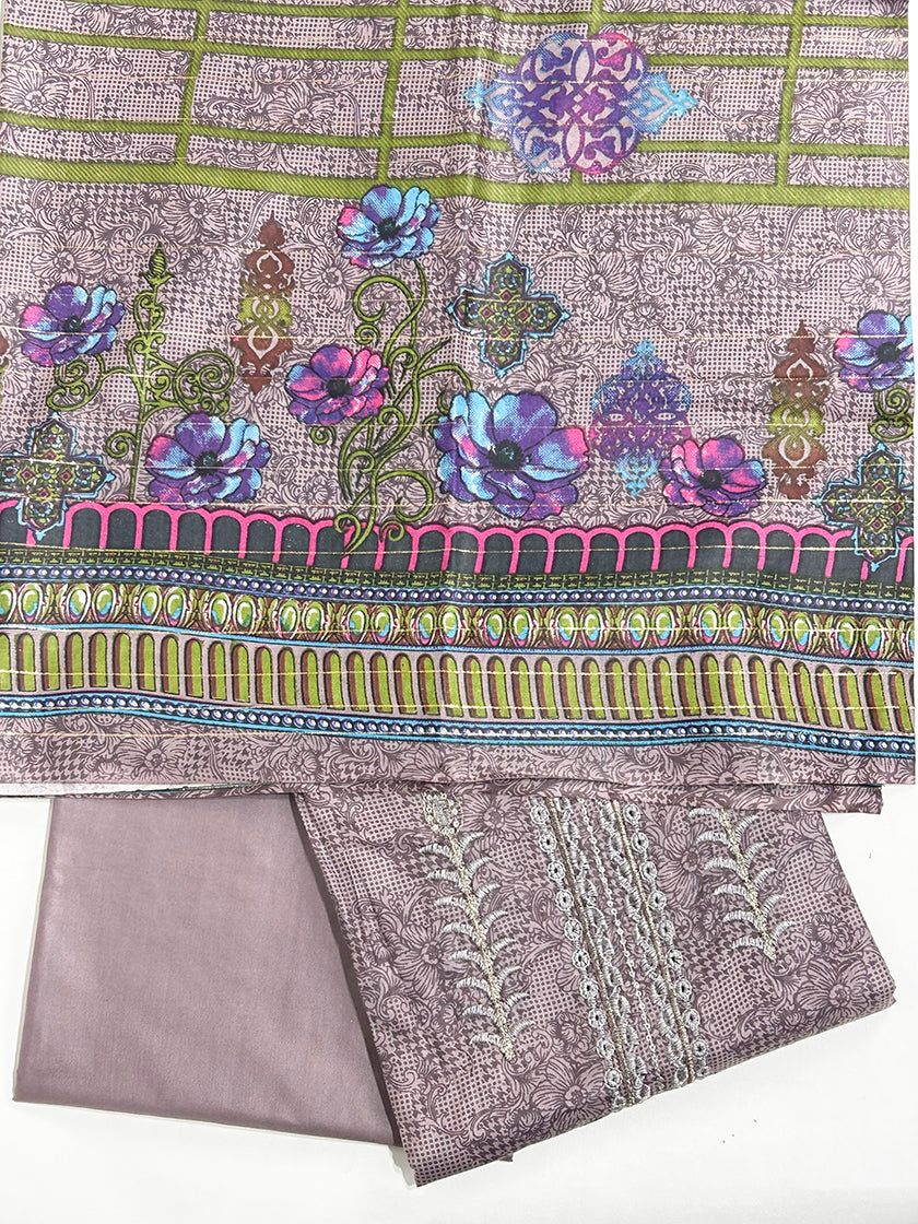 3Pcs Unstitched Digital Lawn Suit For Women WU106