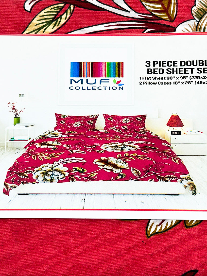 3Pc Double Bed Sheet BS56