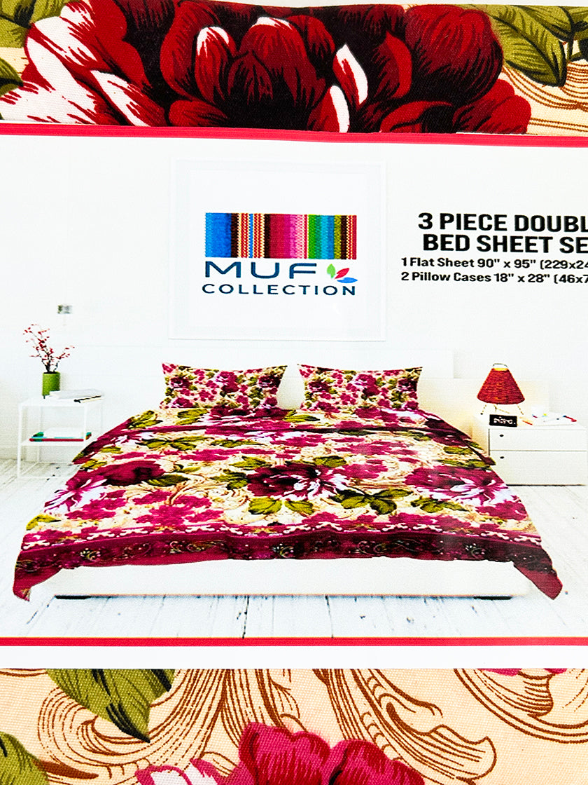 3Pc Double Bed Sheet BS61
