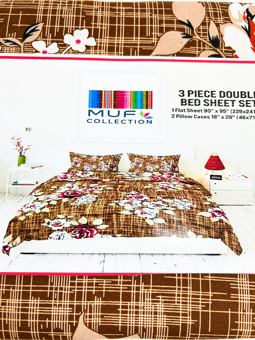 3Pc Double Bed Sheet BS66