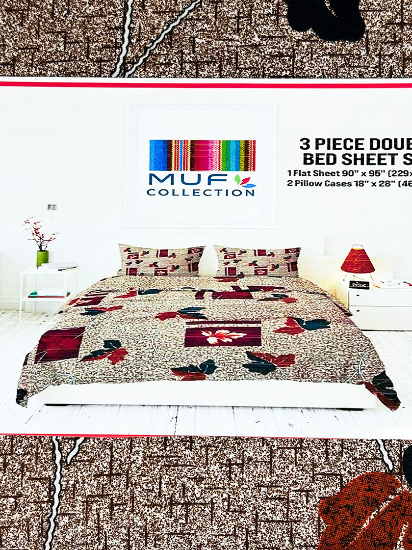 3Pc Double Bed Sheet BS57