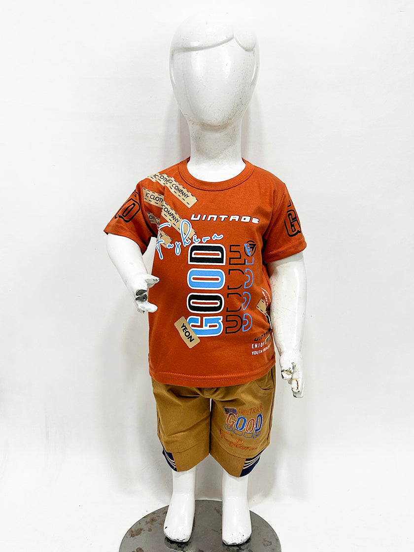1Yr - 4Yrs Good Rust Brown Suit For Kids AS BS330