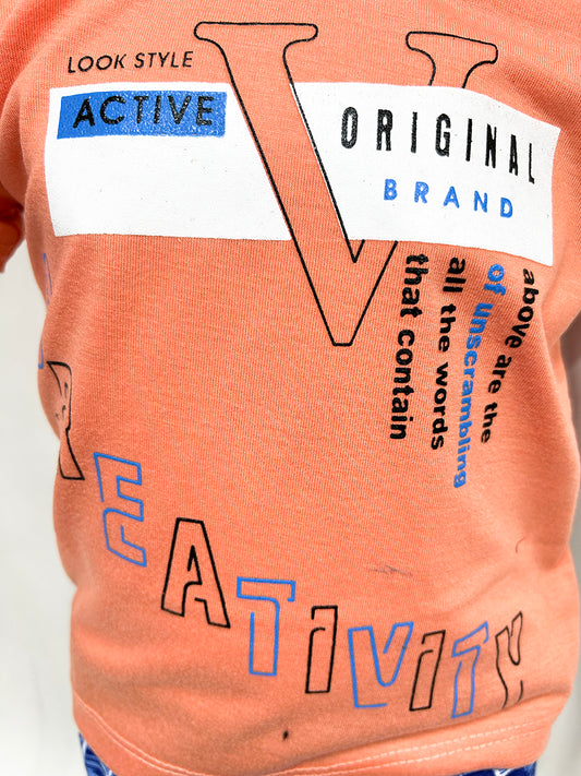 1Yr - 4Yrs Active Peach Suit For Kids RZ BS320