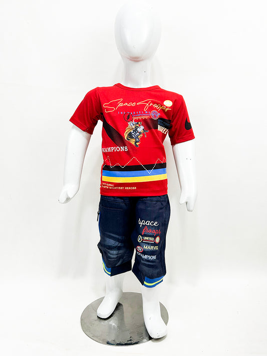 1Yr - 4Yrs Space Red Suit For Kids MZ BS345