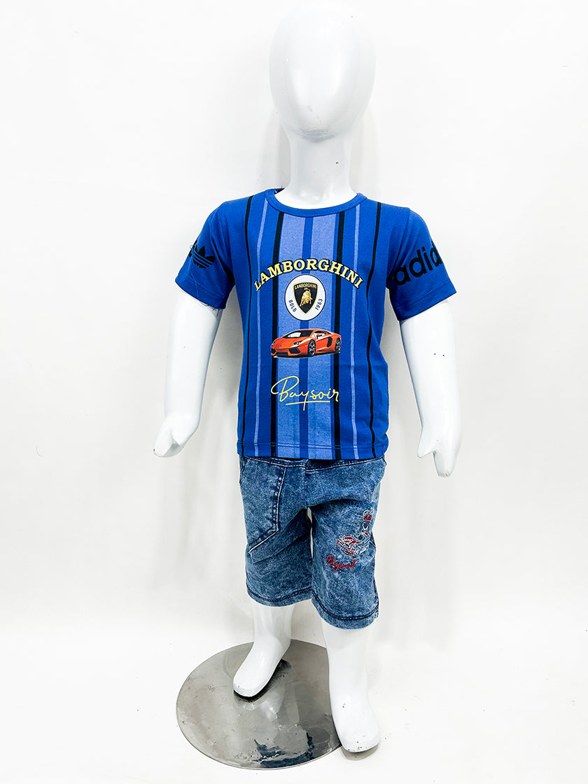 1Yr - 4Yrs Lamborghini Blue Suit For Kids MZ BS332