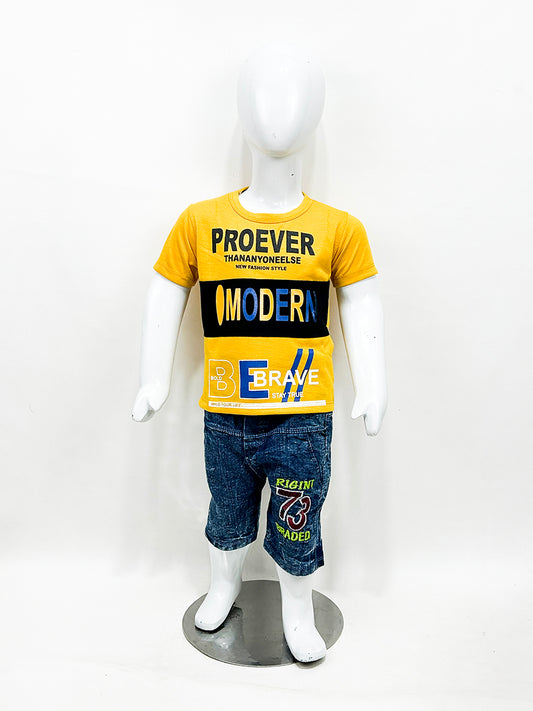 1Yr - 4Yrs Proever Yellow Suit For Kids RZ BS339
