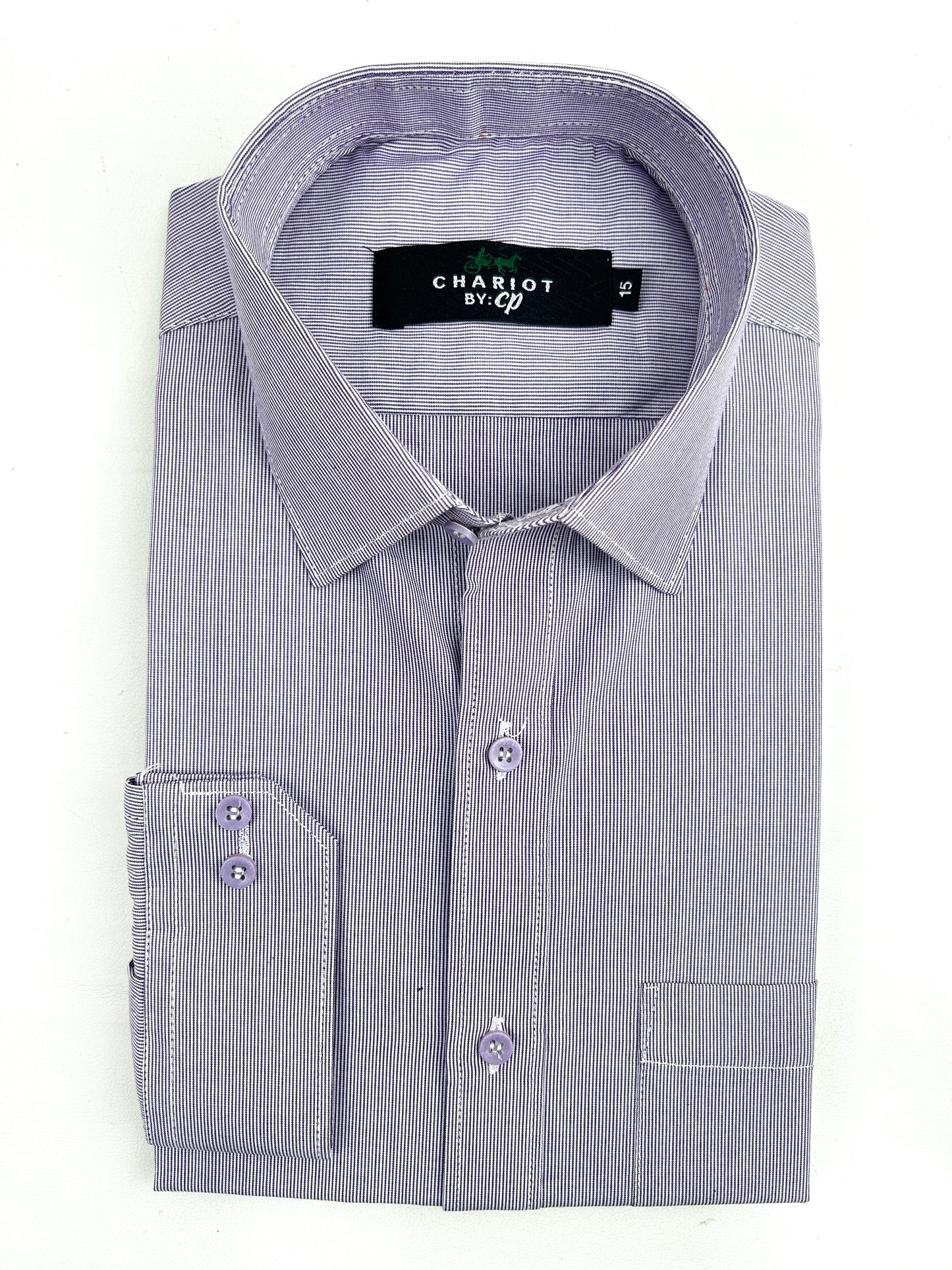 Purple Lines Formal Dress Shirt For Men MFS295